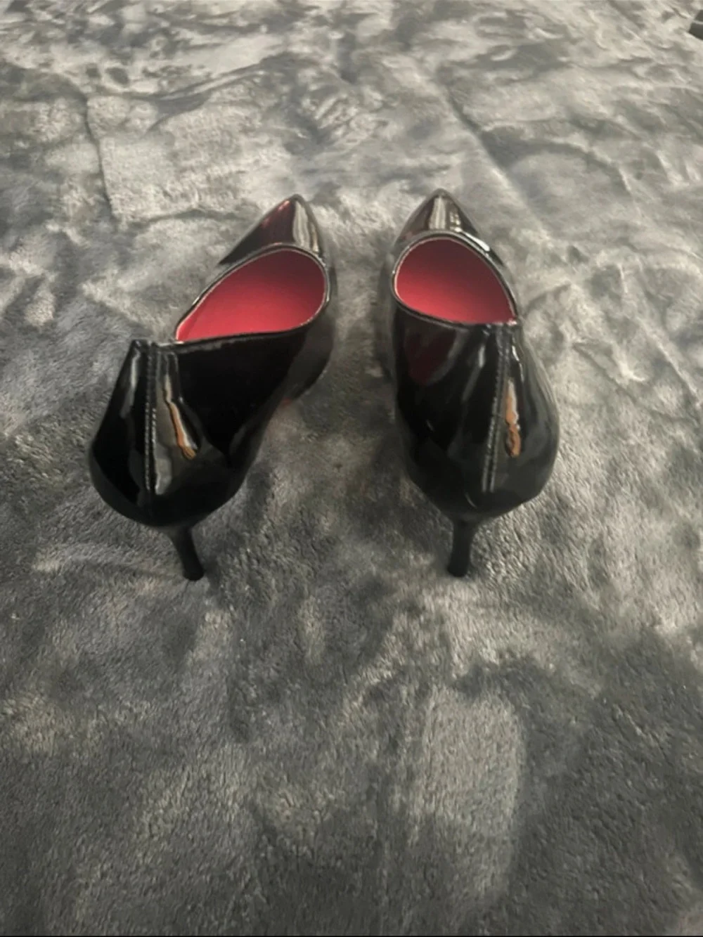 🍓RED BOTTOM HEELS 🍓Classic and Classy Black Patent Pointed-Toe Pumps NEW